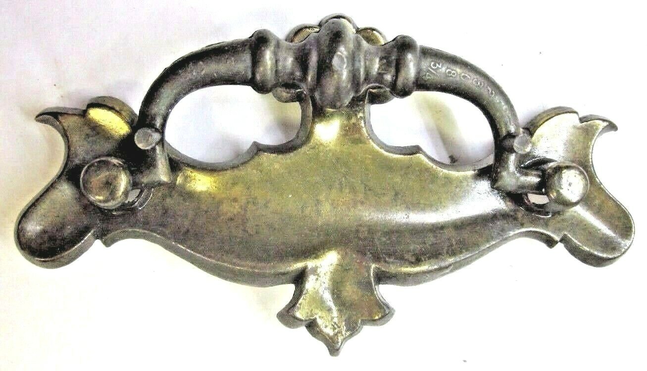 BPC 2308 Drawer 1900s Drop Bail Pull Handle Dark Brass 2-1/4″ Centers 1 Antique