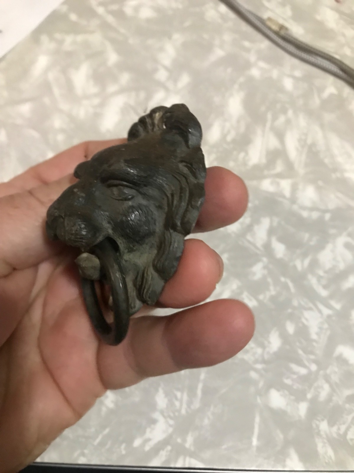 RARE GEORGIAN/EMPIRE LION DROP-PULLS! BEAUTIFUL BRONZE COLOR! MAKE AN OFFER