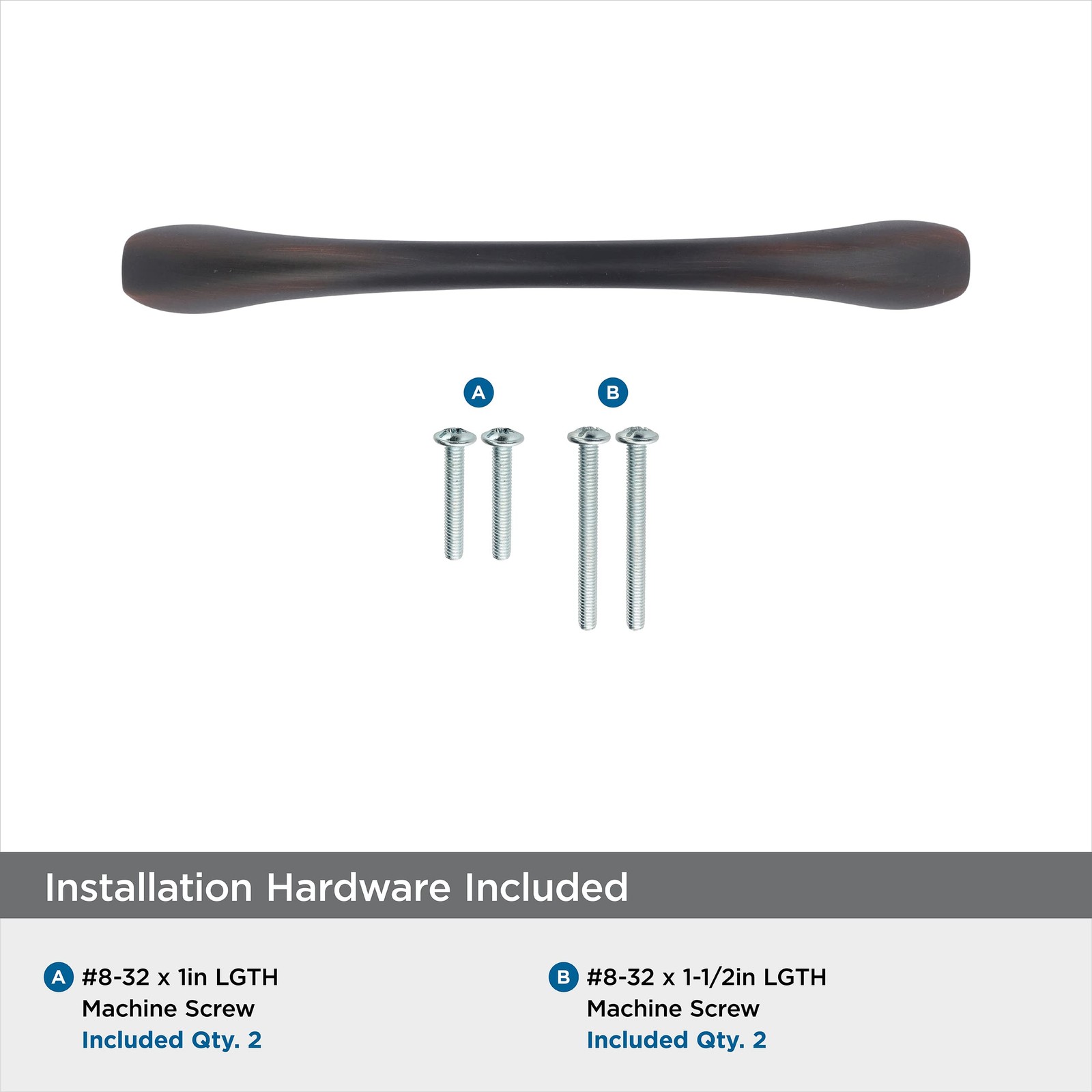 Amerock 3-3/4″ Vaile 3-3/4 Inch (96 mm) Center-to-Center, Oil Rubbed Bronze