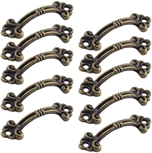20pcs Vintage Mini Pulls Bronze Drawer Pull Zinc Alloy | Antique Style, Decorati