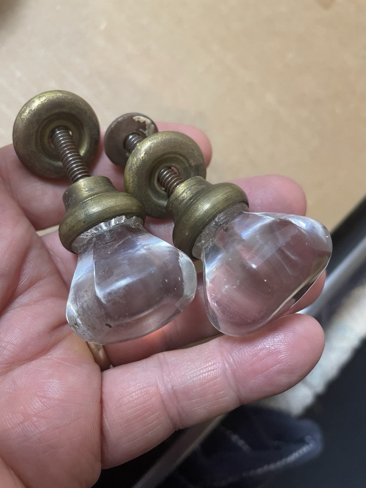 RARE VICTORIAN-EMPIRE FACETED GLASS PULL NM BEAUTIFUL EARLY GLASS MAKE AN OFFER