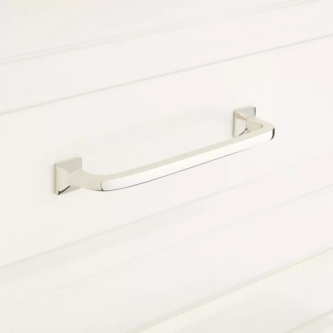 6″ Klein Solid Brass Cabinet Pull – Polished Nickel