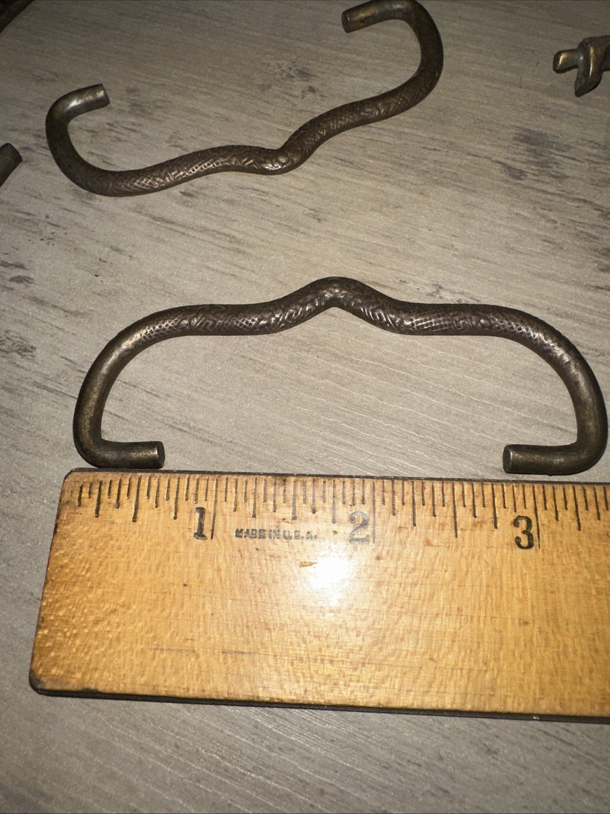 11 Old Drawer Pull Handles Nice Variety, Brass & Steel Vintage