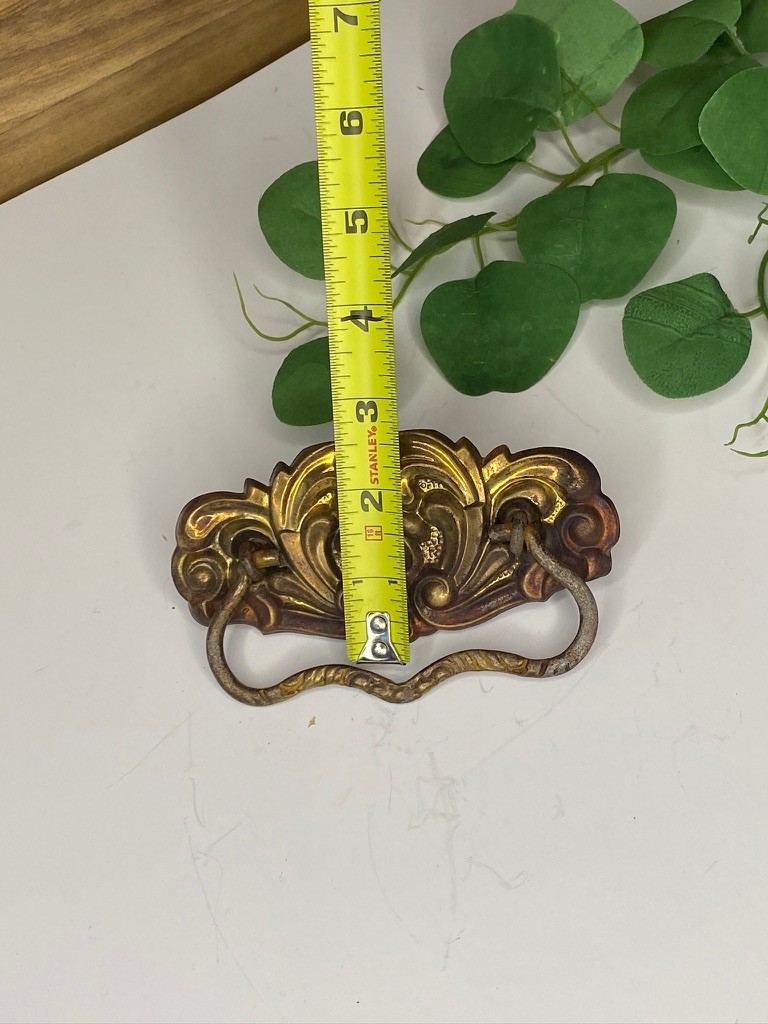 1 Antique 3″ Inch Centers, Stamped Bail Drawer Pull Eastlake Style