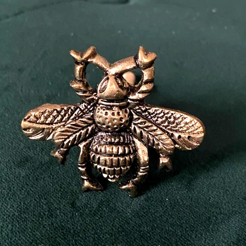 1 Brushed-Gold Metal Drawer Pulls Handles Bee Vintage-Brass Cabinet Door Knobs