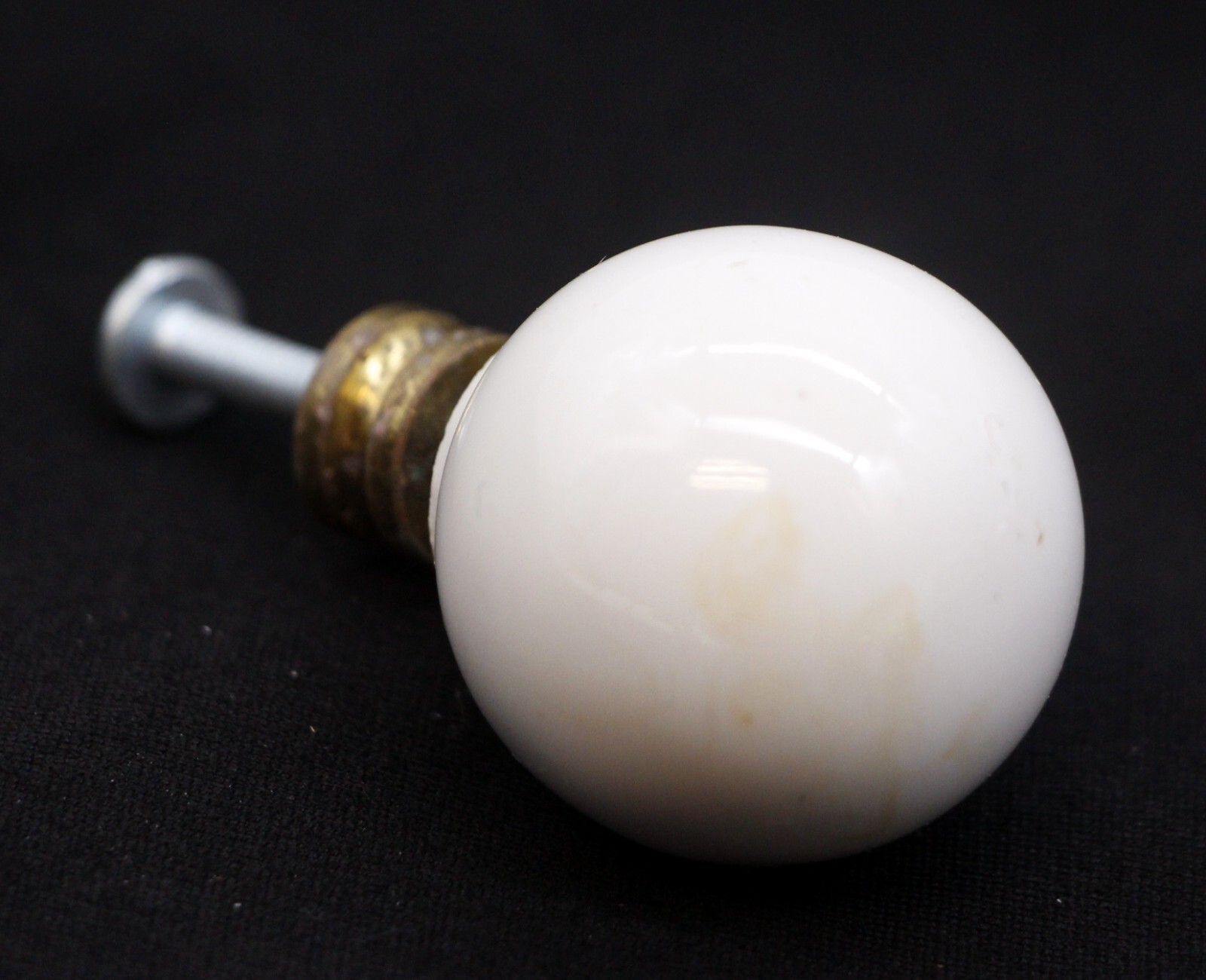 Set of 4 White Ceramic Ball Drawer Cabinet Knobs