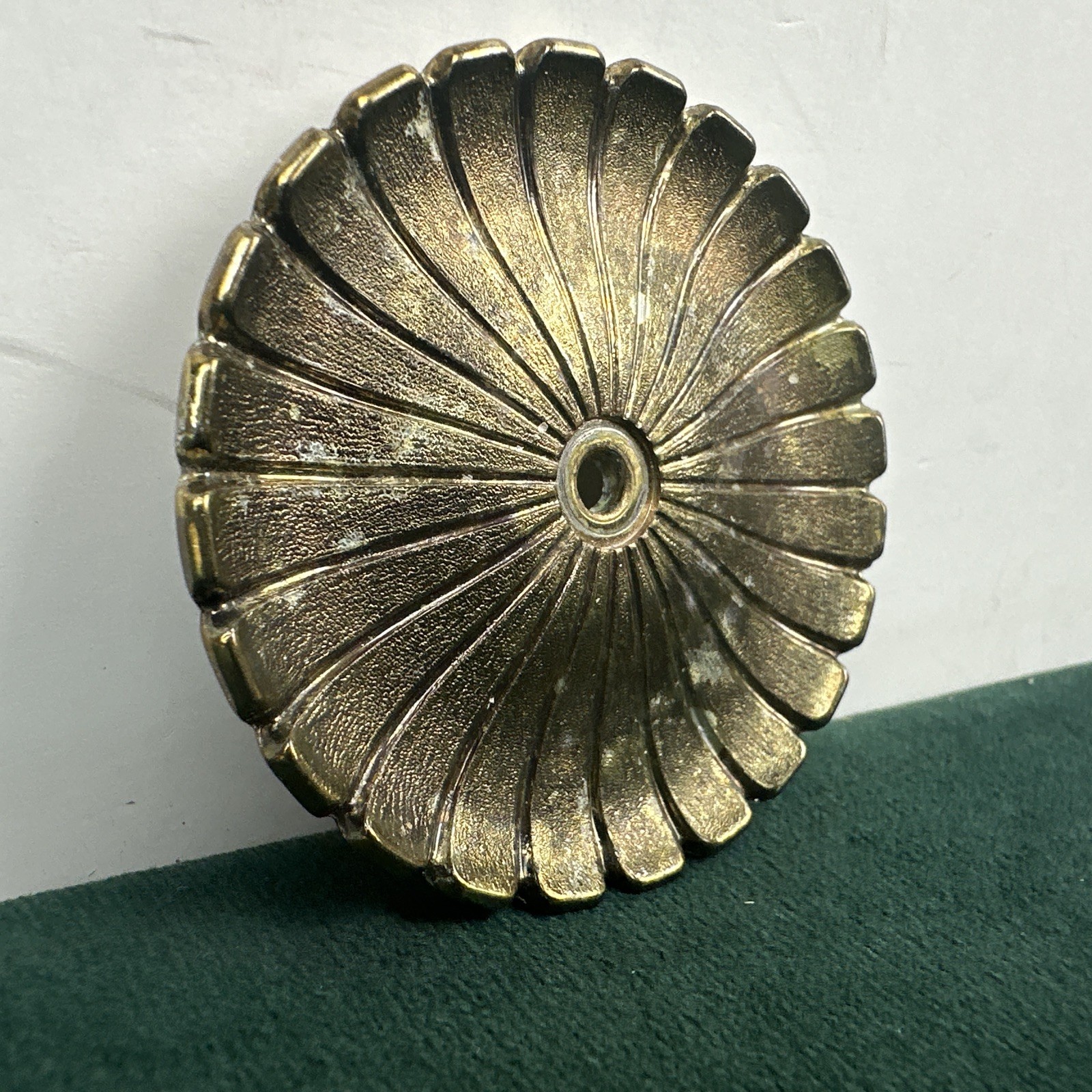 Vintage Brass Rosette Backplate 2.5” Drawer Pull Knob Back Plate