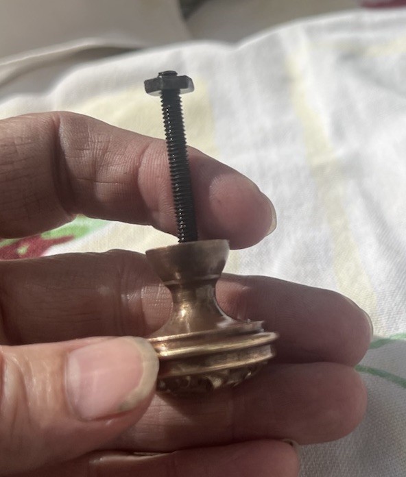 Antique French drawer pull Heavy brass A++ Door Dresser round 1⅓” Victorian Gold