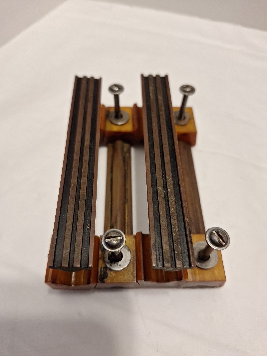 Set of 7 Pulls Butterscotch Solid Brass Bakelite Art Deco MCM Vintage Read Pics