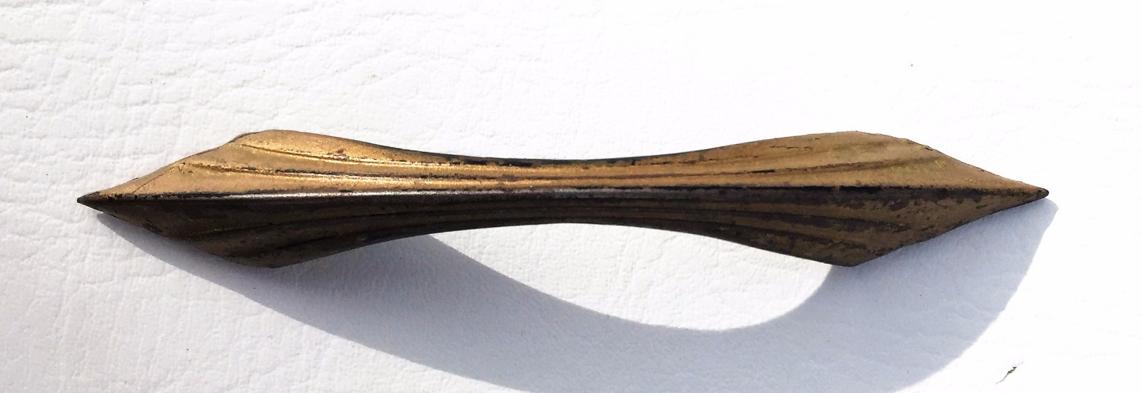 Art Deco Antique Hardware Brass Drawer Pull Cabinet Handle 4.5” on centers