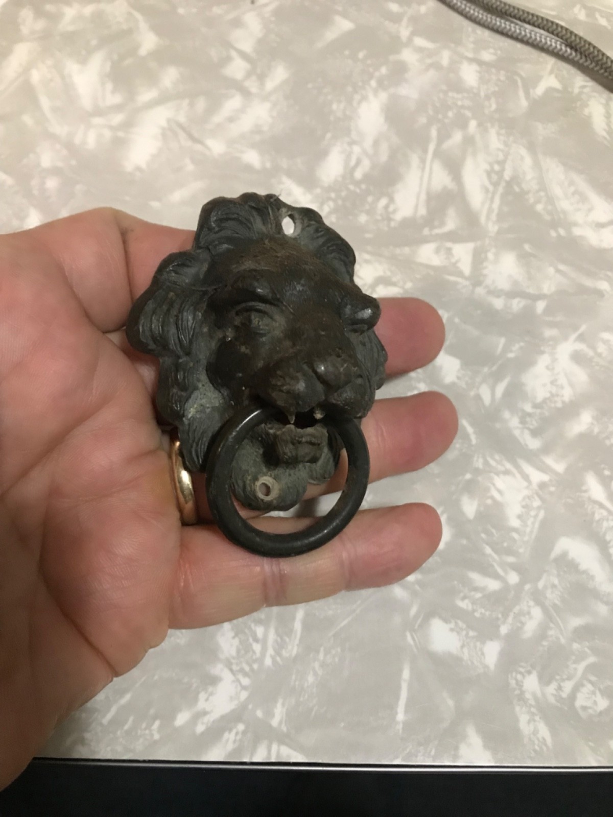 RARE GEORGIAN/EMPIRE LION DROP-PULLS! BEAUTIFUL BRONZE COLOR! MAKE AN OFFER