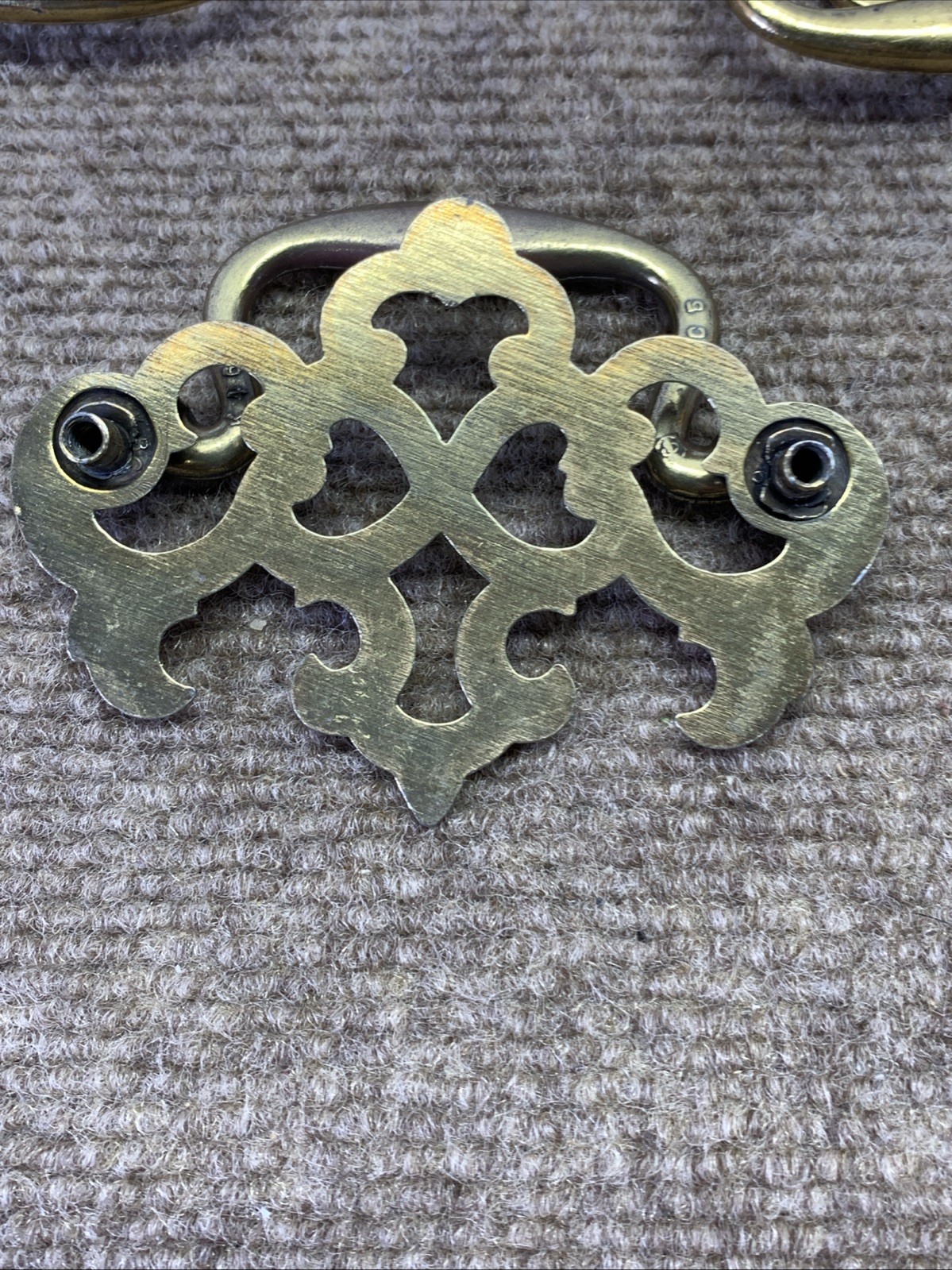 SET Of 6 Keeler Brass KBC Drawer Pulls K4694 Good Condition Screws Included 3”