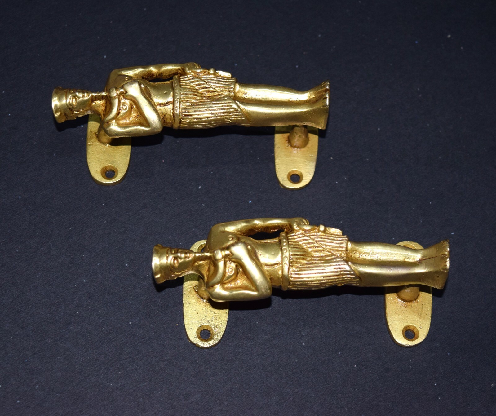 Brass Egypt Man Handle Pair King Door Pull Imperial Style Cabinet Handle EK699