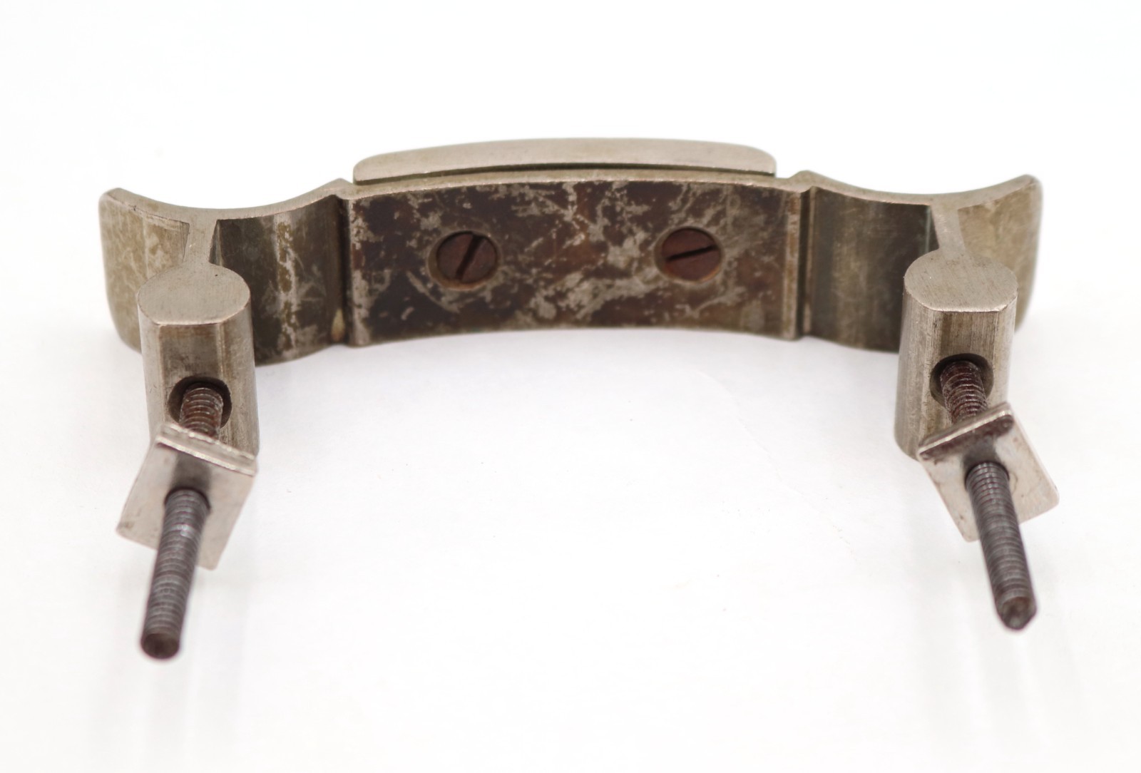 Pair of Vintage 4 in. Brushed Nickel Brass Drawer Pulls