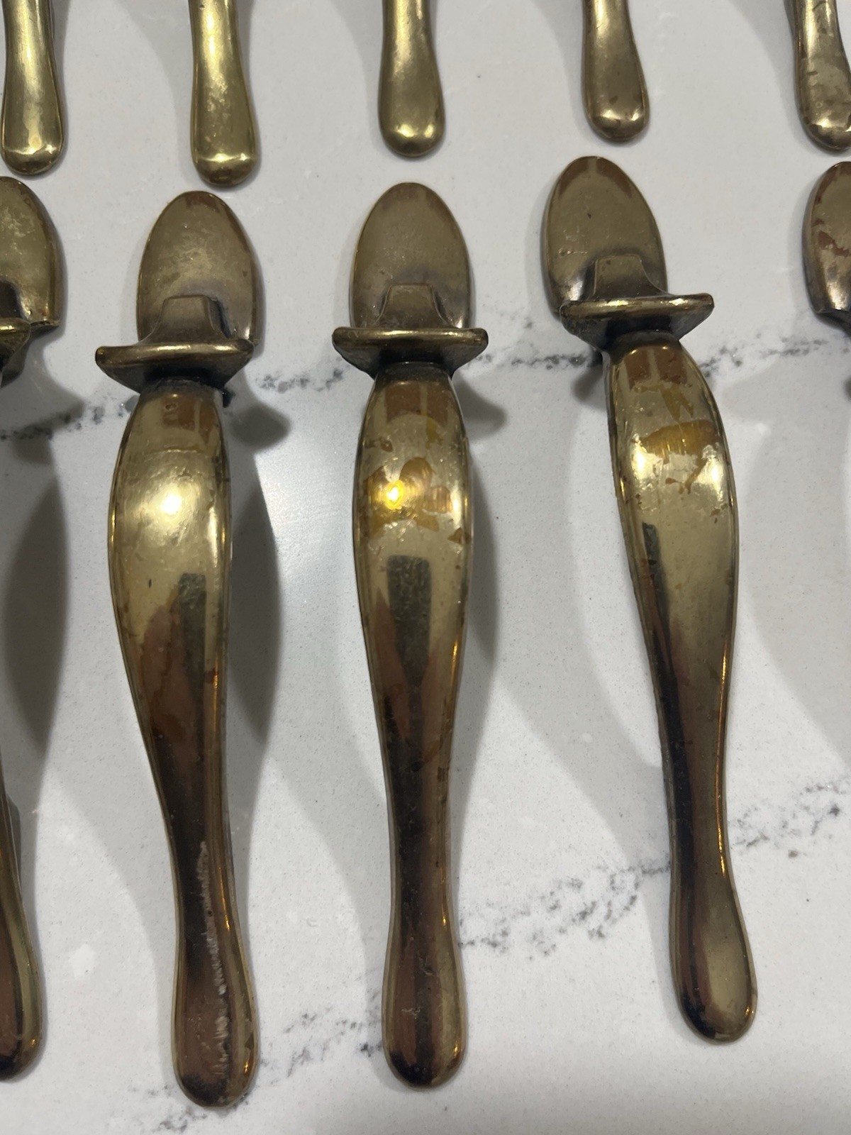 Lot 63 Vintage Amerock Brass Drawer Cabinet Pulls Handles Hardware 1980s