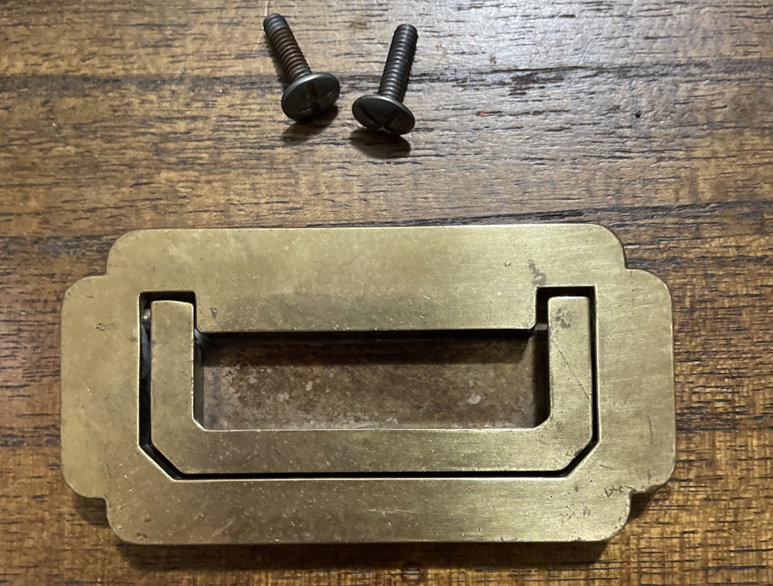 Drexel Pavilion Recessed Dresser Drawer Pull Brass Handle Vintage Mid Century