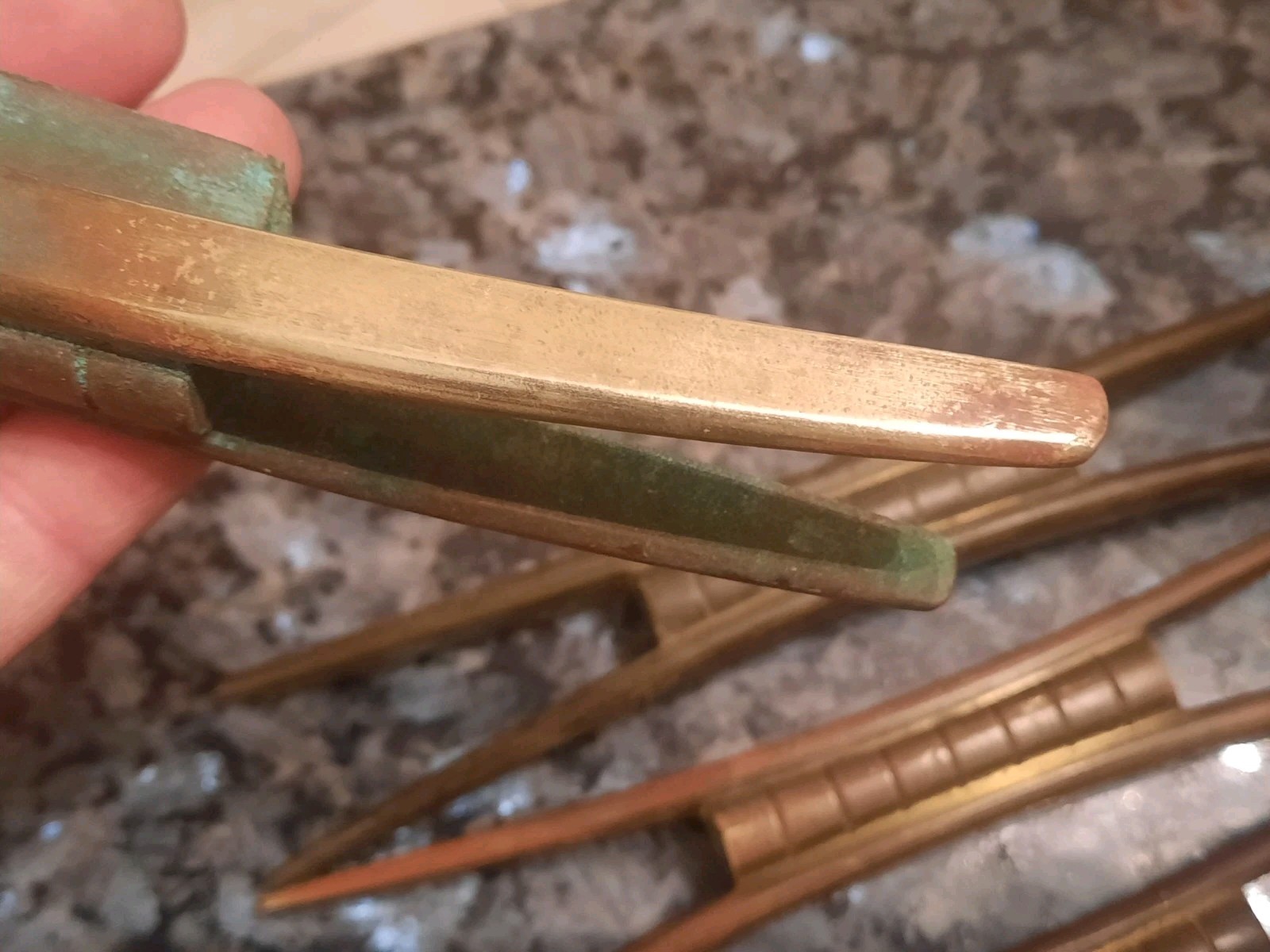 LOT of (10) Vintage 9″ Solid Brass Cabinet Drawer Handle Pulls – Approx. 10 lbs.