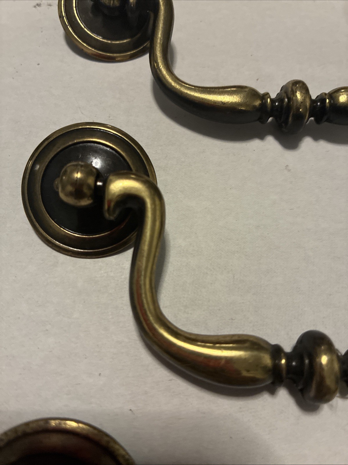 3pcsDrexel Esperanto Drawer Pull Tall Dresser Brass Vintage Drop Bail MCM Handle