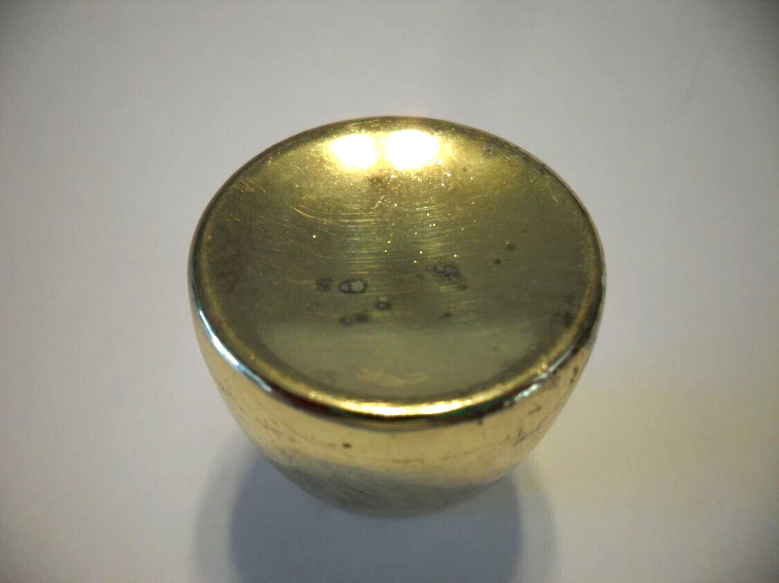 Vintage Nos Brass Drawer Knobs 1-3/16″ Tulip Cabinet Door Pull Ajax #431