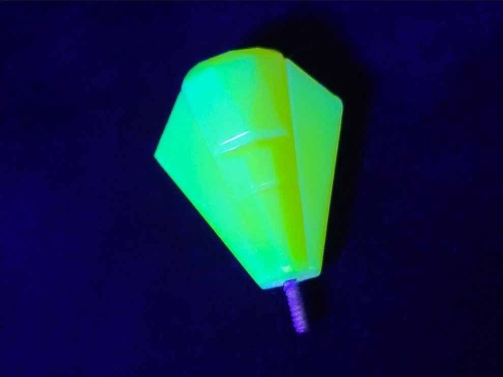 1930s Art Deco Uranium Glass Knob Yellow Finial