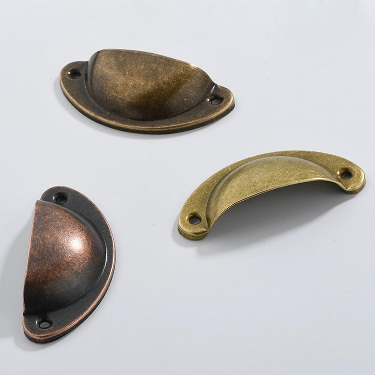 Cabinet Cup Pulls Bronze, 3 inch (82mm) Antique Kitchen Cabinet Handles, 12 P…