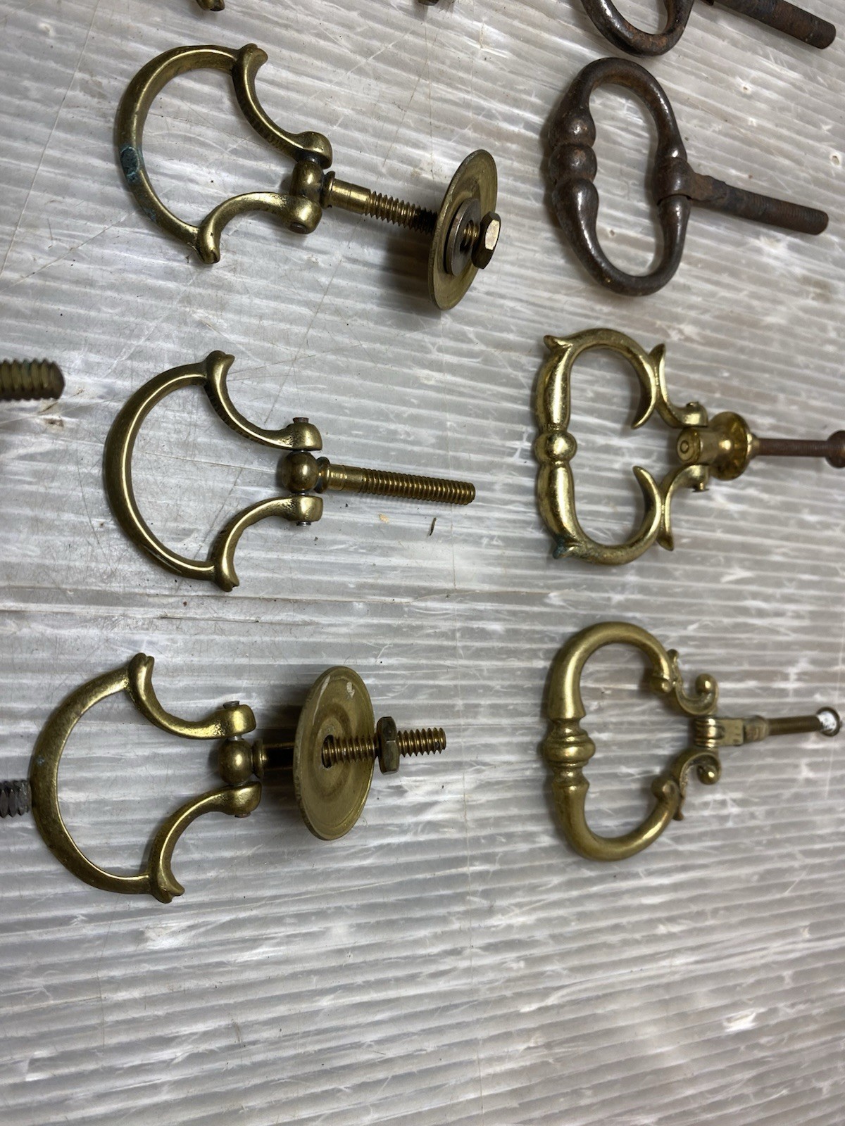 Vintage Lot Of 14 Drop Pulls Various Styles And Sizes