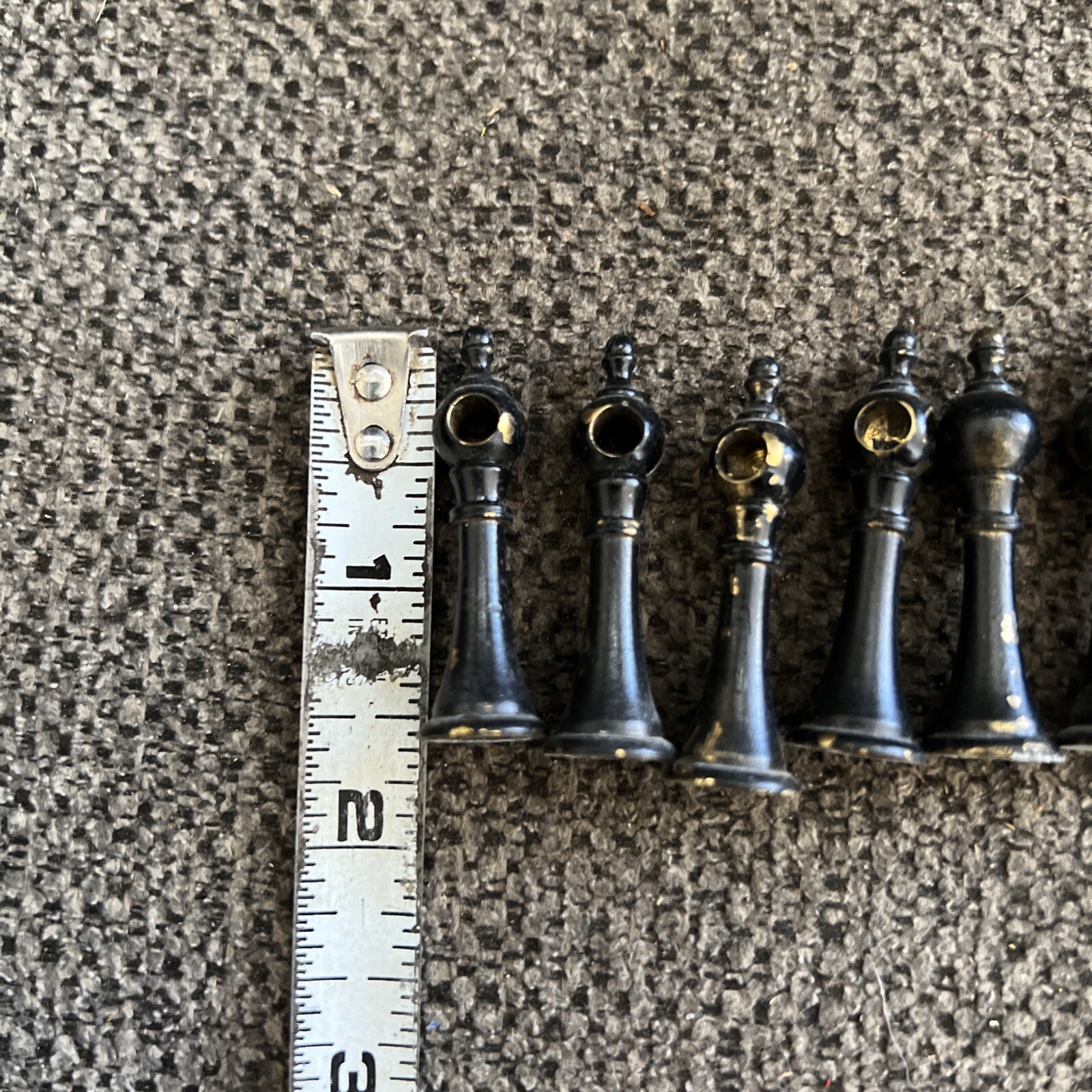 8 Vintage Brass 1.5” Ball Shaped Door Pull Knob Screw Cabinet Drawer