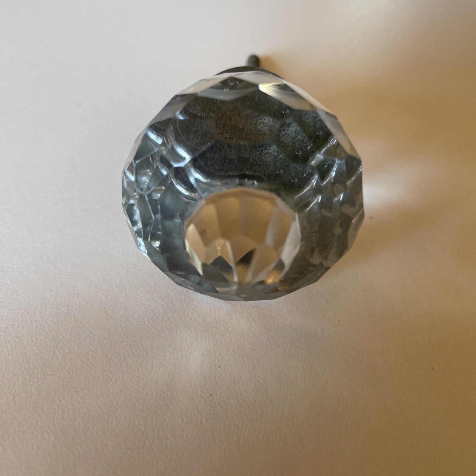 Clear Glass Faceted Drawer/ Cabinet Knob