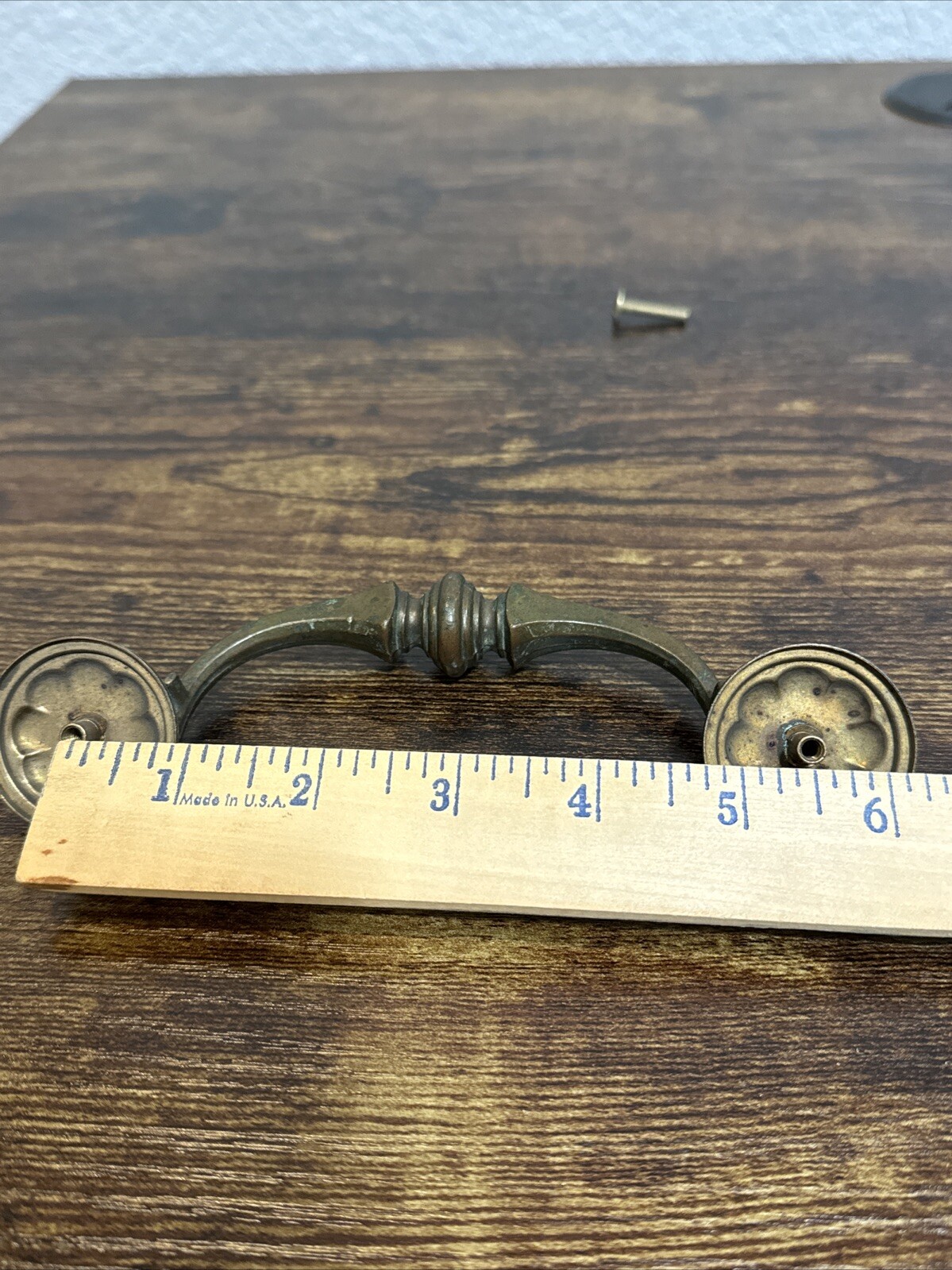 Drexel Esperanto Drawer Pull Tall Dresser Brass Vintage Drop Bail MCM Handle
