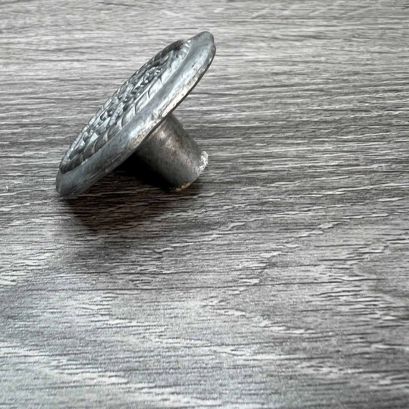 Vintage Drawer Pull Round Single Knob NLCO 63 – 3469 Metal Unknown Oigins