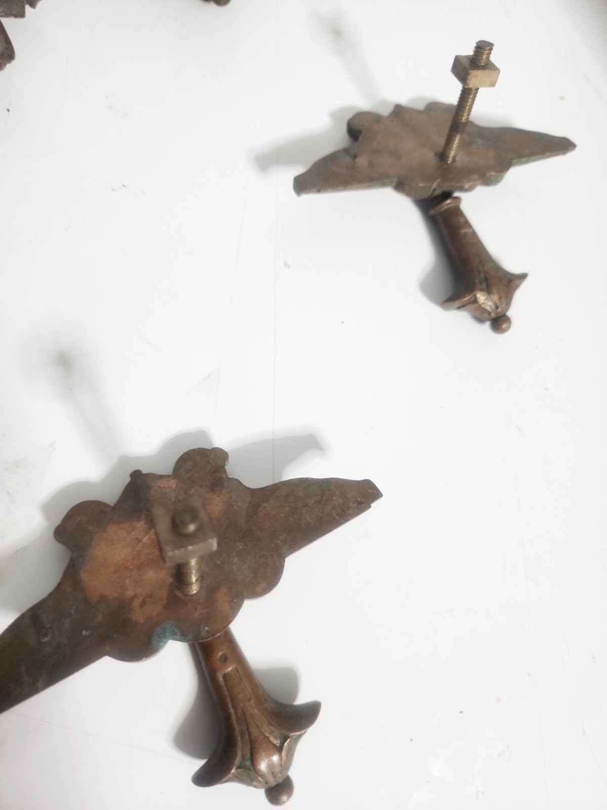 ULTRA RARE Set of 8 Antique 19th-Century French Rococo Bronze Putti Pulls