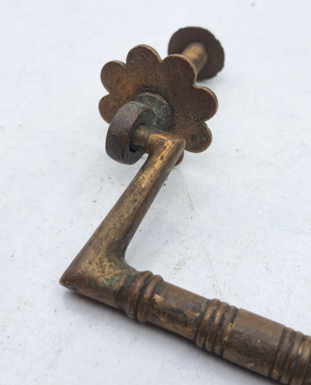 Antique Drawer Pull Handle Old Furniture Vintage Brass Hardware