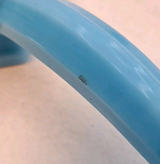 Antique Blue Milk Glass Handles Depression Glass Drawer Handle Hardware Lot of 6