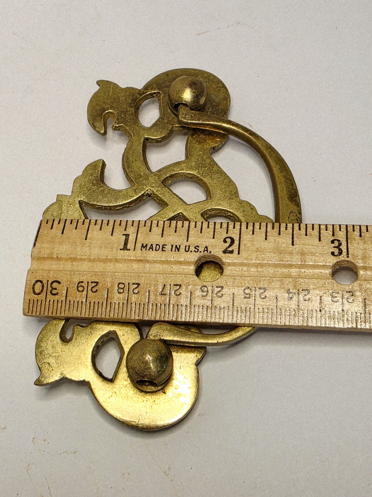 Lot Of 9 Brass Drop Bail Drawer Pull Handles Salvage 4×2.5″