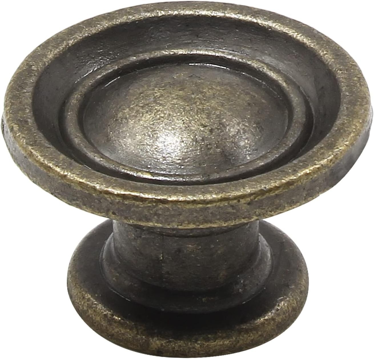 6 Pack Bronze Cabinet Knobs Round Antique Dresser Drawer Pulls Metal 1.1″