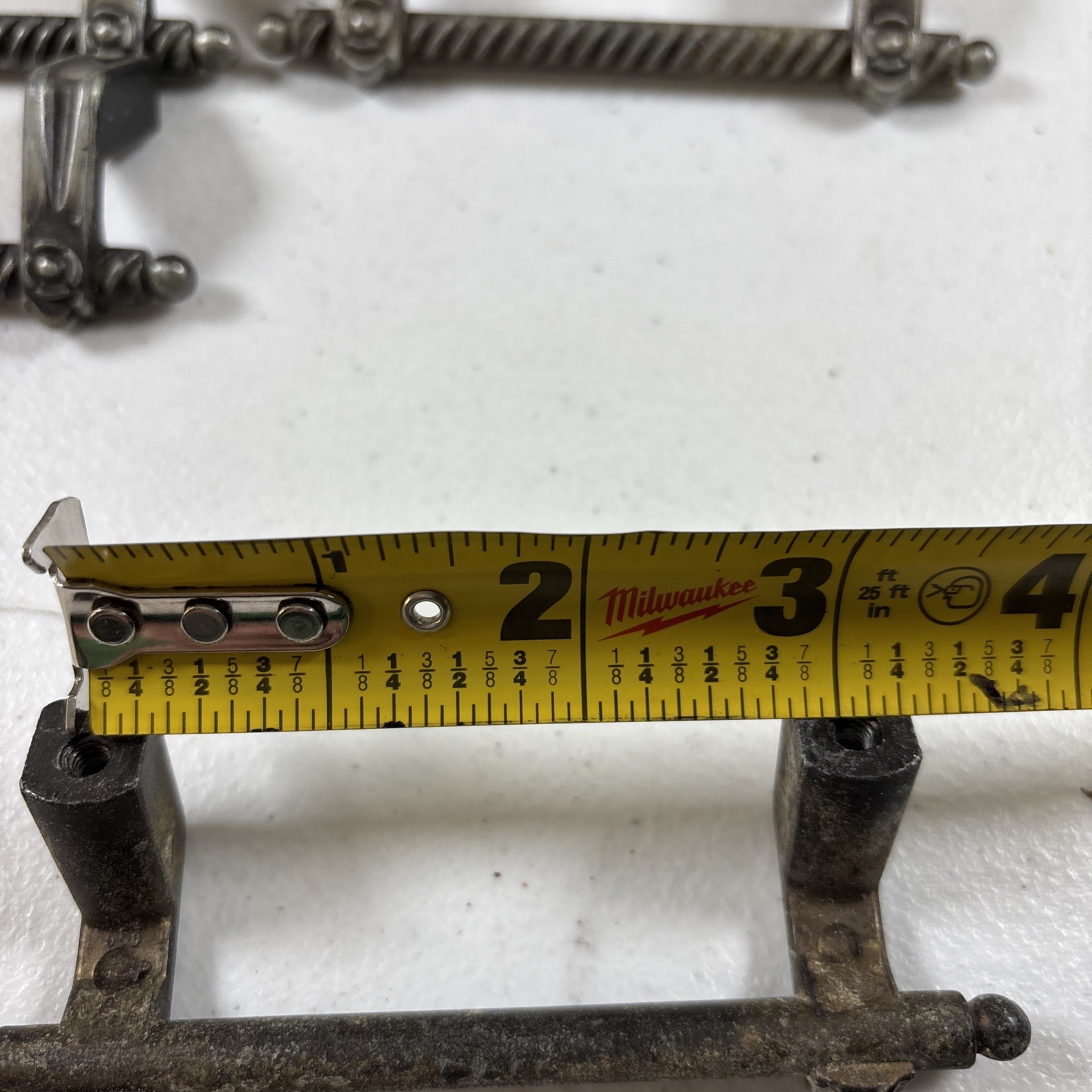 Ajax ROPED Metal Drawer Pull/Cabinet Handles 4.5″ Long 3” OC Silver 13pc VTG