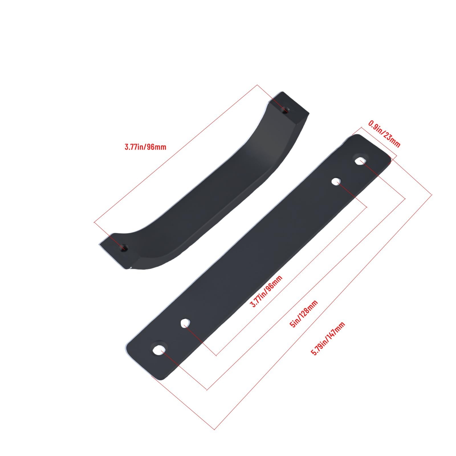 Dixiao 2Pcs 5inch/128mm Black Barn Door Handles, Cupboard Hardware Pull, Ward…