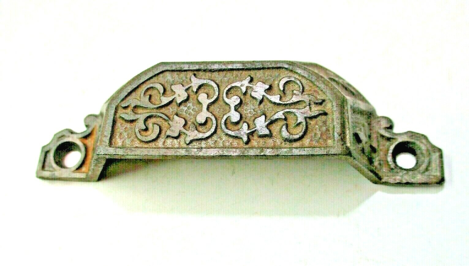 Cast Iron 1850 Window Sash Lift Drawer Cup Pull Handle 3-1/16″ Centers 1 Antique