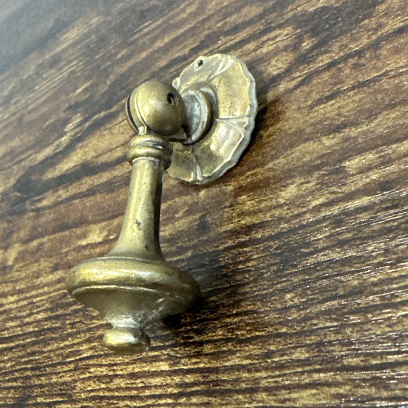 Drexel Esperanto Drawer Pull Teardrop Brass Dresser Handle Backplate Vintage MCM