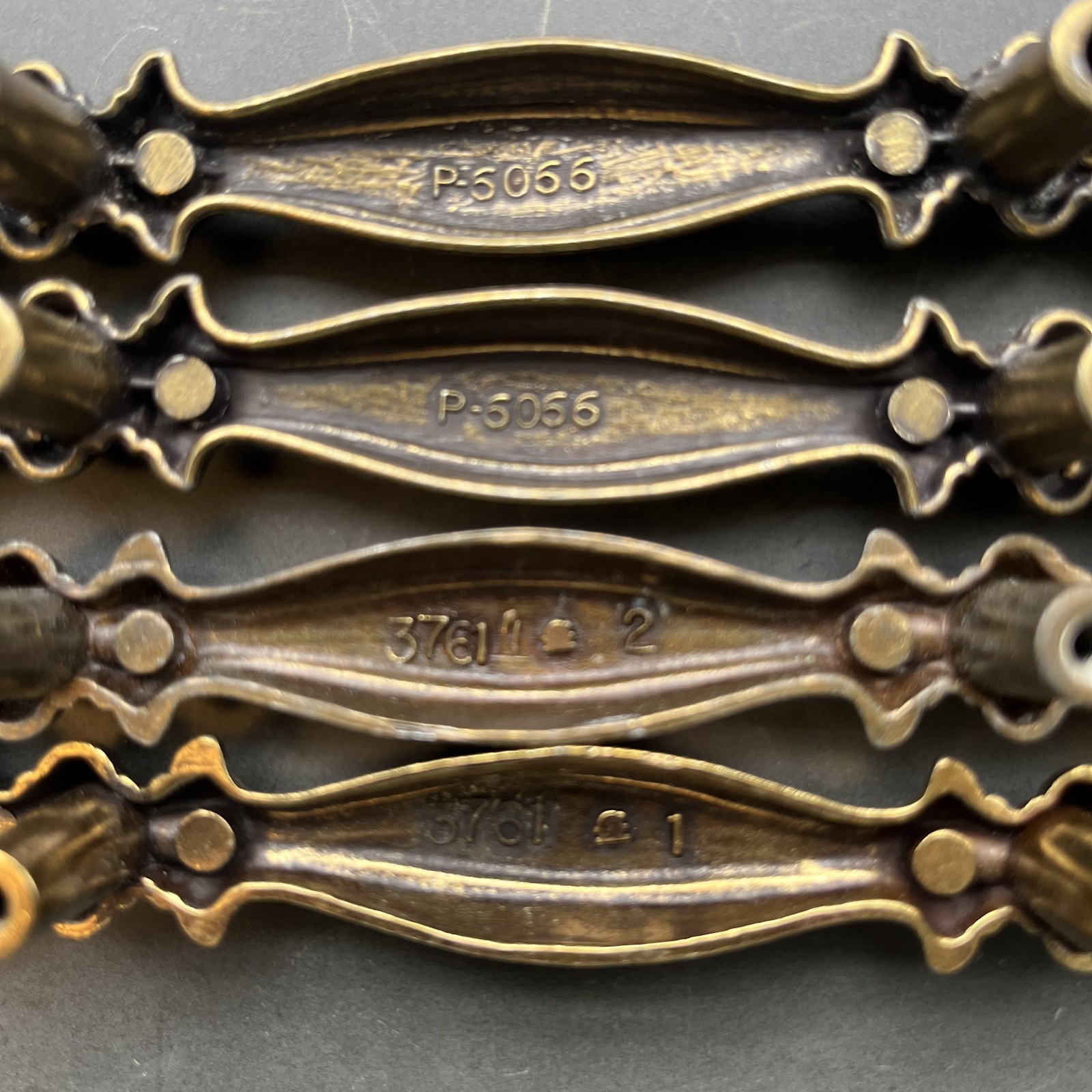 LOT of 4 Vintage Keeler Brass Co. P-5066 Cabinet Drawer Pull Handles Salvaged 6″