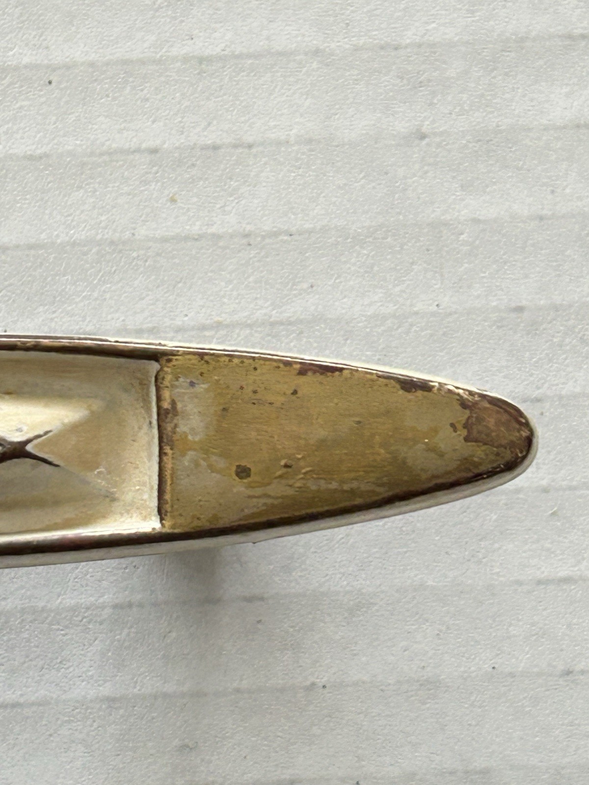 Art Deco MCM Atomic Oblong Gold Tone Raised Lenticular Shape Drawer Pulls X 9