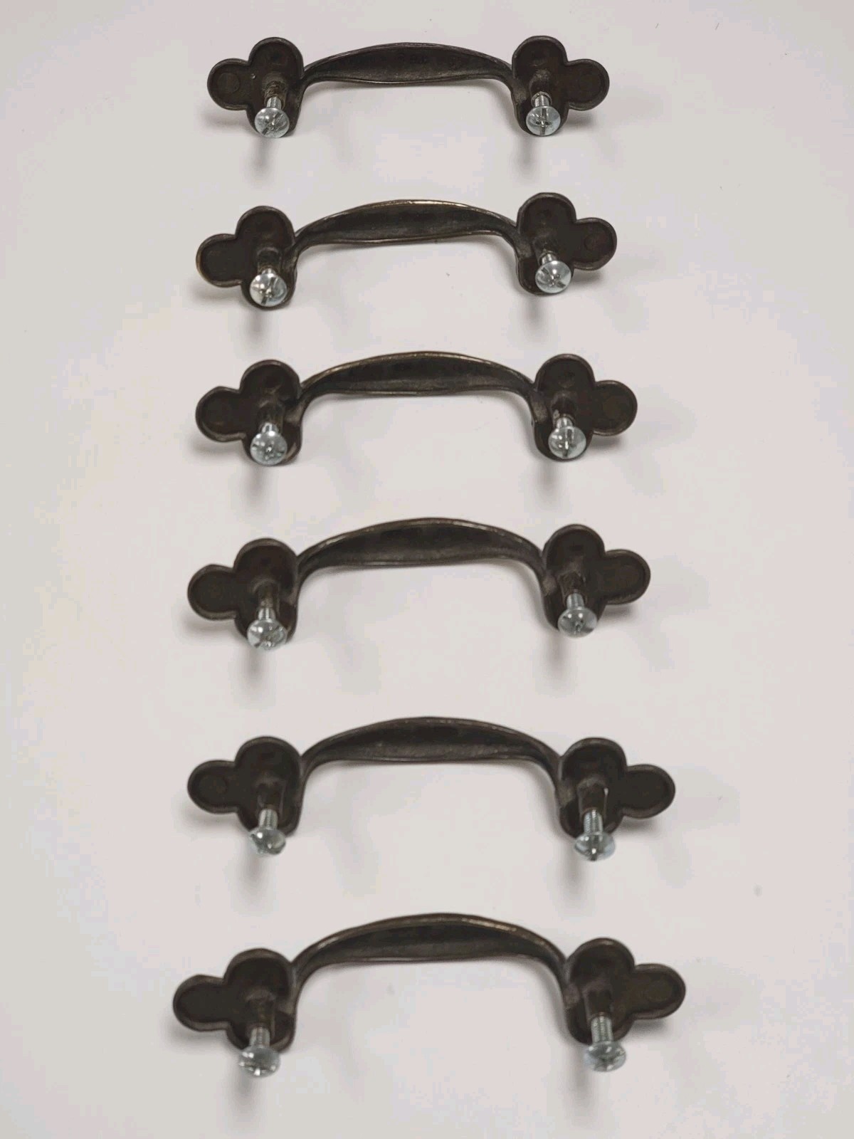 VTG Lot/6 Keeler Brass Co KBC N11353 Cabinet Drawer Pull/Handle BRUTALIST/MCM