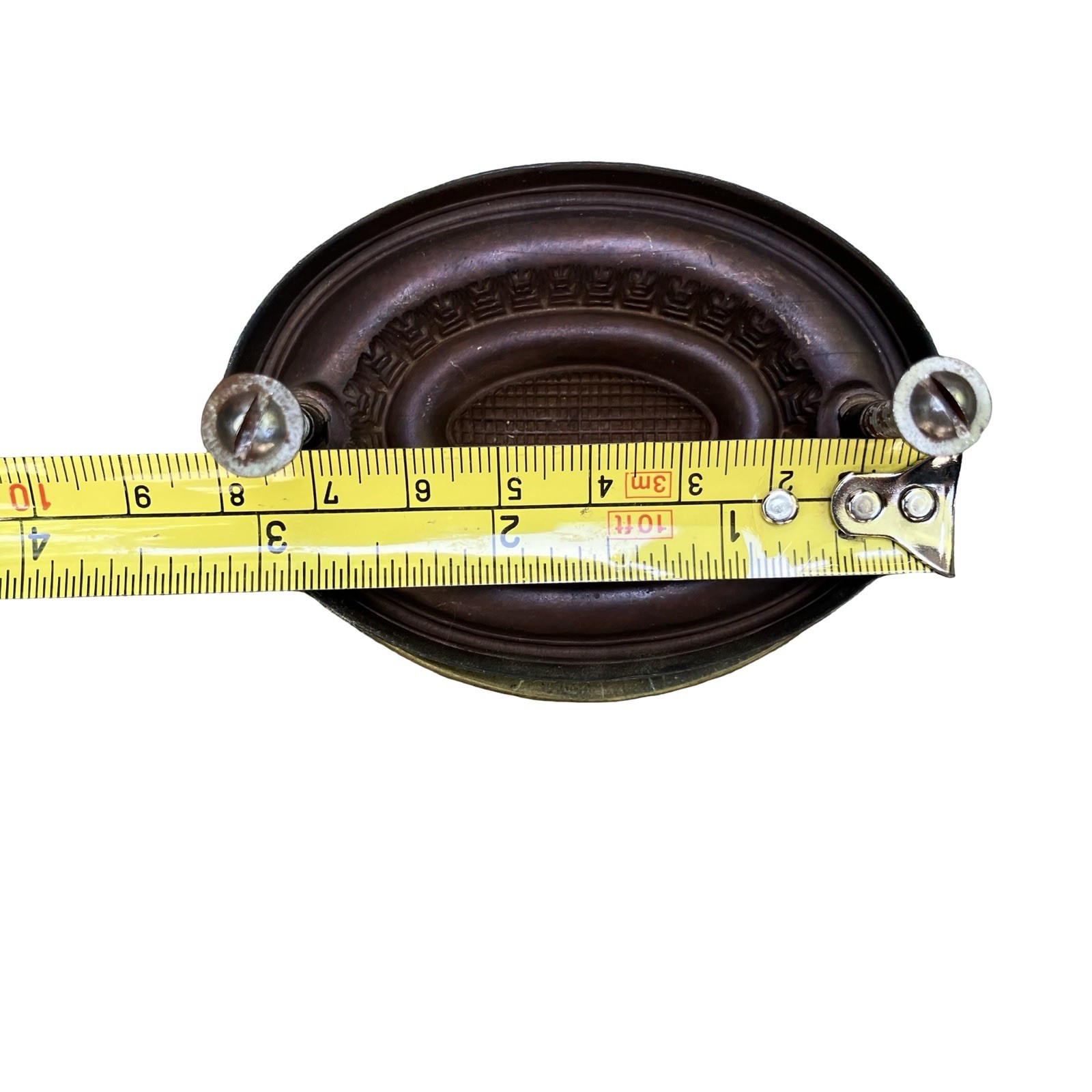 Antique Oval Drawer Pulls Handles w/Screws Set Of 9 Hepplewhite Style Reclaimed