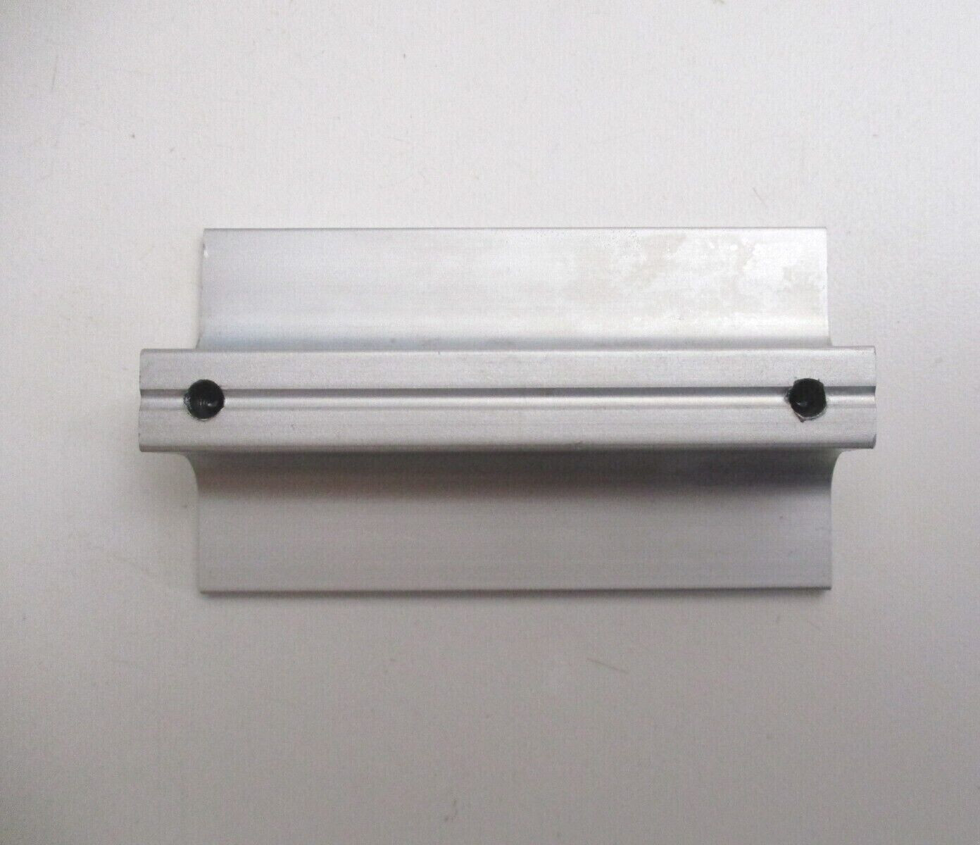 Industrial T Profile Brushed Aluminum Drawer Pull Handle 2-1/2 inch Centers MCM