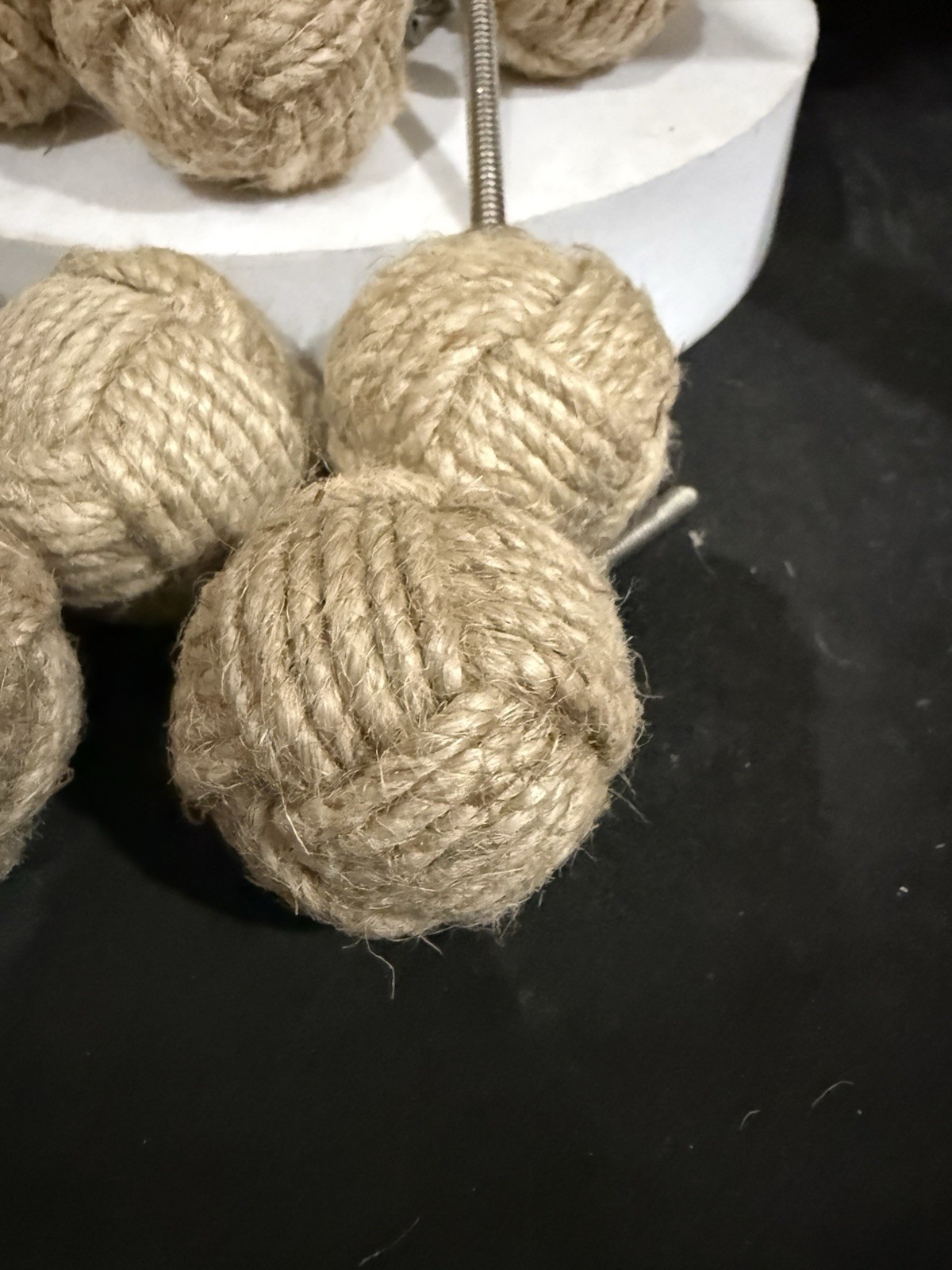 Unique Drawer Pull 12 Ball Of Yarn /String Extra Long Screw For Thicker Drawers