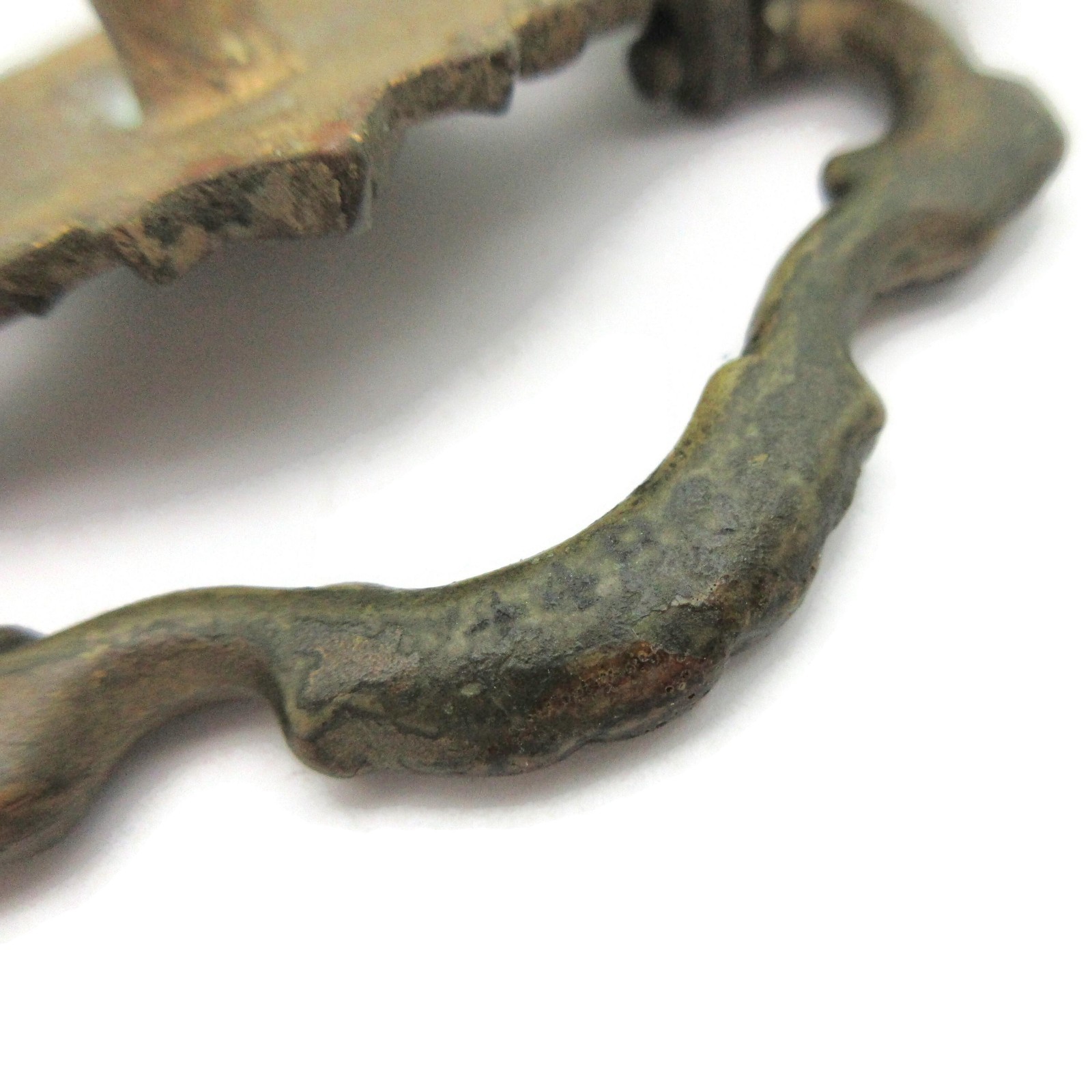 Vintage Drawer Pull Star of David Victorian Brass Bail Drop Handle Flat H531 LQ8