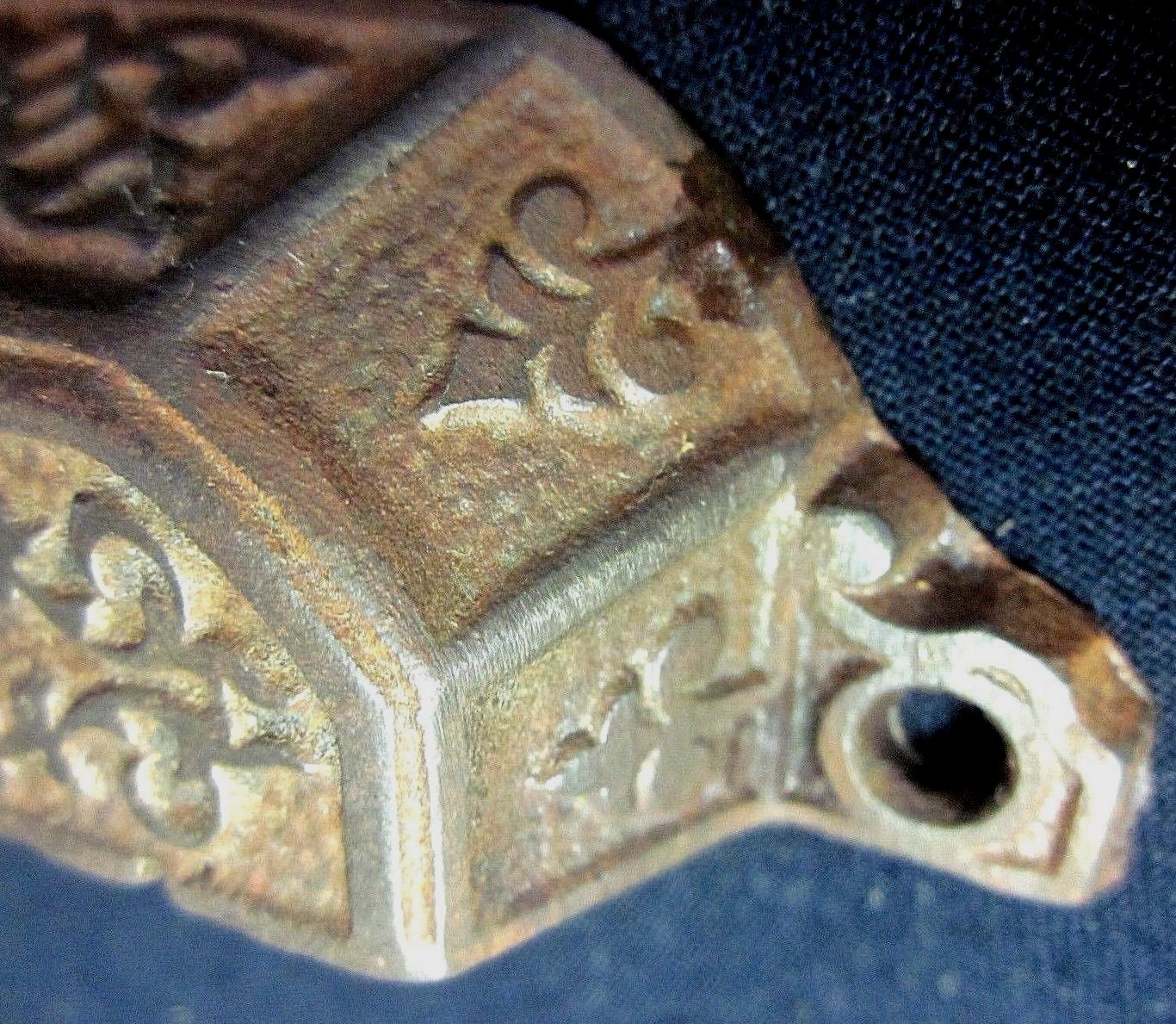 Cast Iron 1850 Window Sash Lift Drawer Cup Pull Handle 3-1/16″ Centers 1 Antique