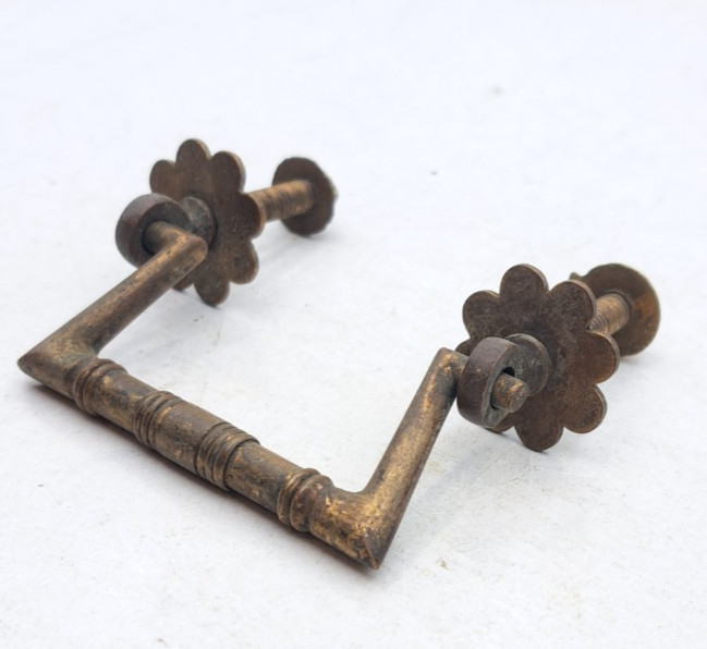 Antique Drawer Pull Handle Old Furniture Vintage Brass Hardware