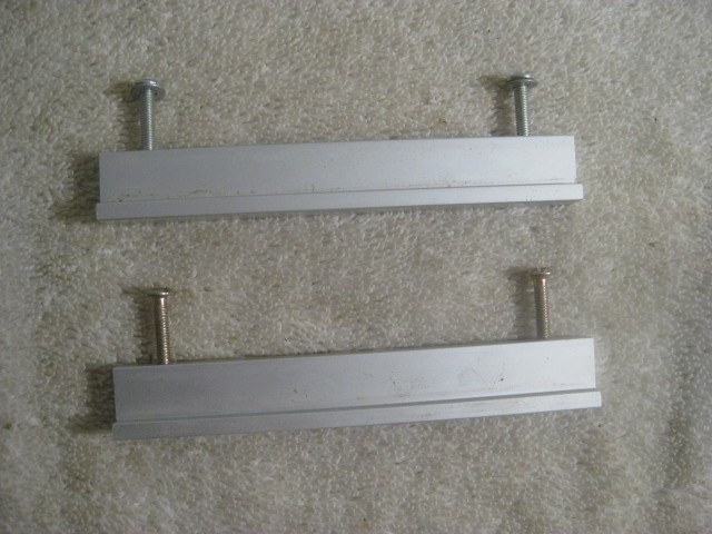 2 Salvaged Cabinet Drawer Pulls Handles ( Brushed Nickle or Aluminum) W/screws