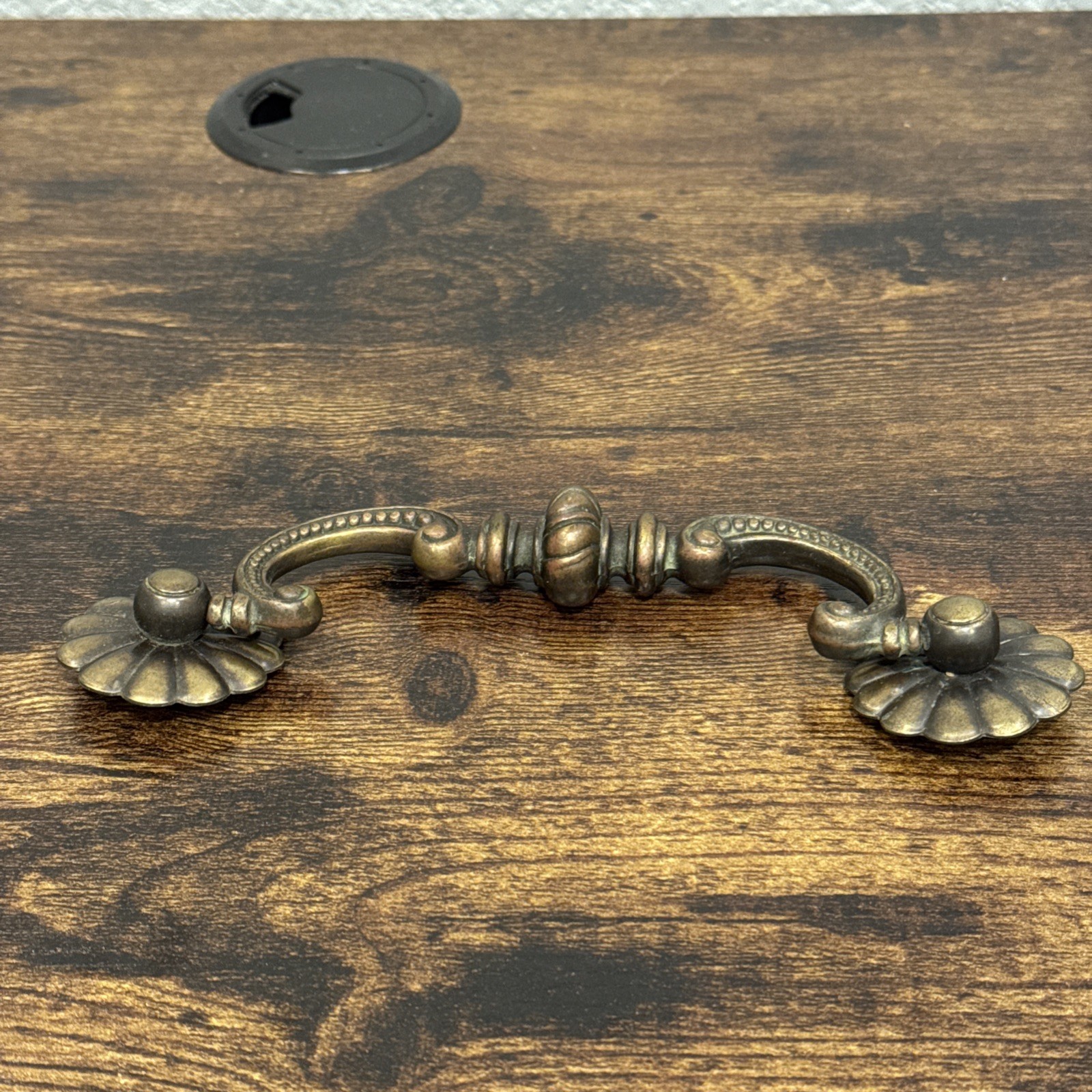 Thomasville Dresser Drawer Pull Handle Vintage Drop Bail Brass Metal Replacement